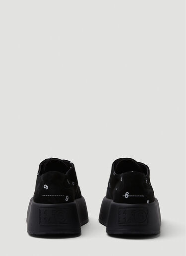 MM6 Maison Margiela Logo Print Platform Sneakers Black mmm0249029