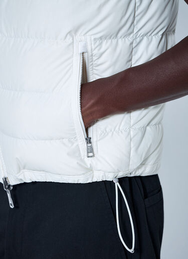 LN-CC® - Moncler: Gienah Reversible Wool Blend Down Gilet - White Moncler Gienah Reversible Wool Blend Down Gilet White mon0165007