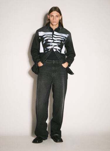 Body Mariniere Printed Jeans Jean Paul Gaultier Body Mariniere Printed Jeans Black jpg0357001