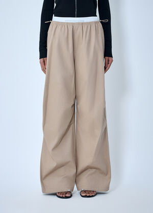 Alexander Wang Wide-Leg Elasticated Waist Pants Beige awg0263008