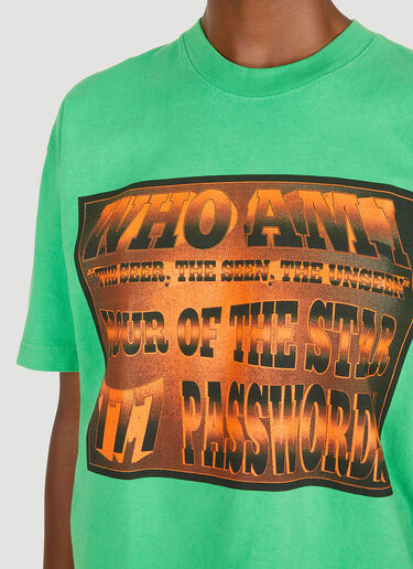 Come Tees Who Am I Raver T-Shirt Green com0349002