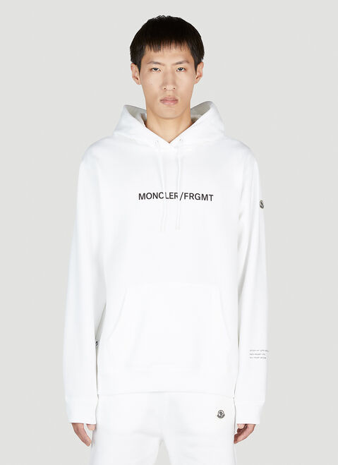 7 Moncler Fragment Logo Print Hooded Sweatshirt Black mfr0154001