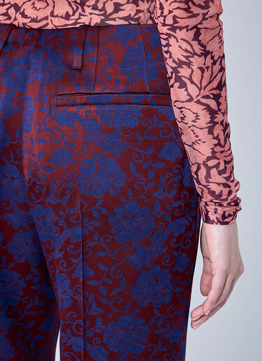 Dries Van Noten Embroidered Pants Burgundy dvn0260009