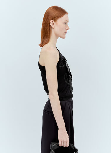 원-숄더 니트 탑  Max Mara 원-숄더 니트 탑  블랙 max0256022