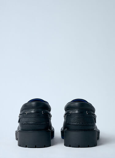 Burberry Leather Raft Boat Shoes Black bur0159019