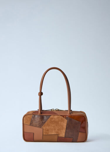 Miu Miu Beau Leather Patchwork Bag Brown miu0264116