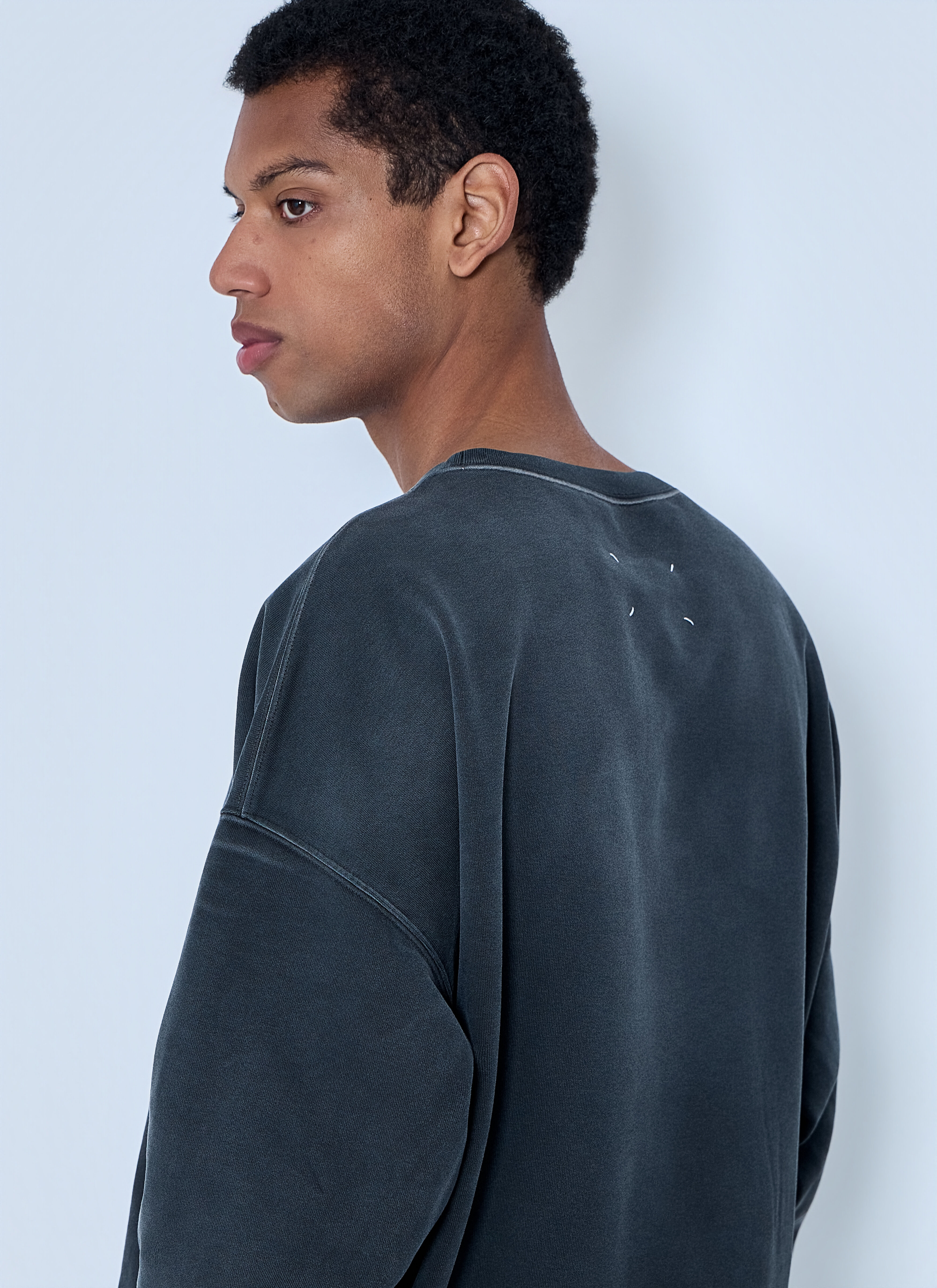 Maison Margiela Men's' Cotton Jersey Sweatshirt in Navy | LN-CC®