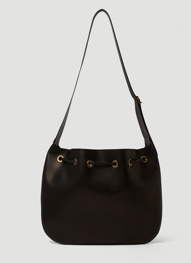 Saint Laurent Flat Hobo Shoulder Bag Black sla0248069
