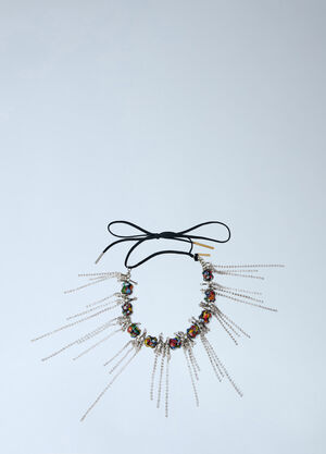 Dries Van Noten Chain Embellished Collar Necklace Black dvn0265034