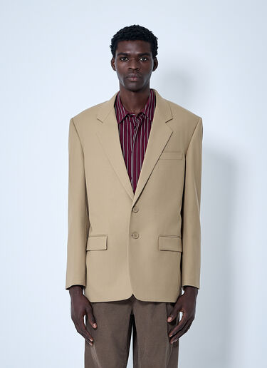 Saint Laurent Yves Wool Blazer Beige sla0159005