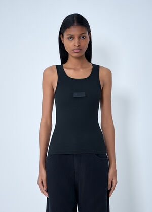 MM6 Maison Margiela Logo Motif Tank Top Black mmm0264012