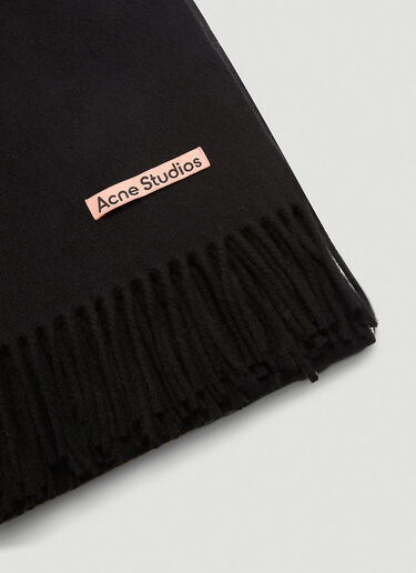 Acne Studios Fringe Wool Scarf Black acn0346017