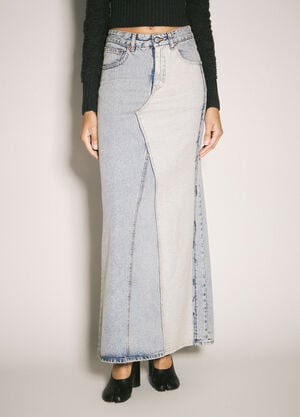 MM6 Maison Margiela Five-Pocket Denim Skirt White mmm0259003