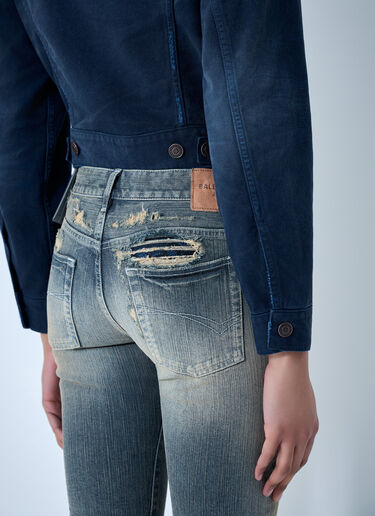 Balenciaga Curved Waistband Jacket Navy bal0263007