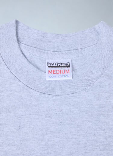 Star Motif T-Shirt Badfriend Star Motif T-Shirt Grey bad0162007