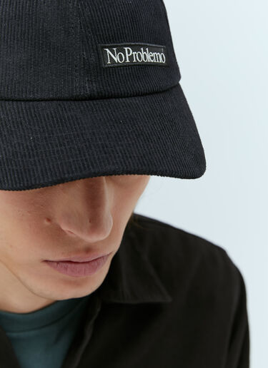 Aries Mini Problemo Corduroy Baseball Cap Black ari0154017