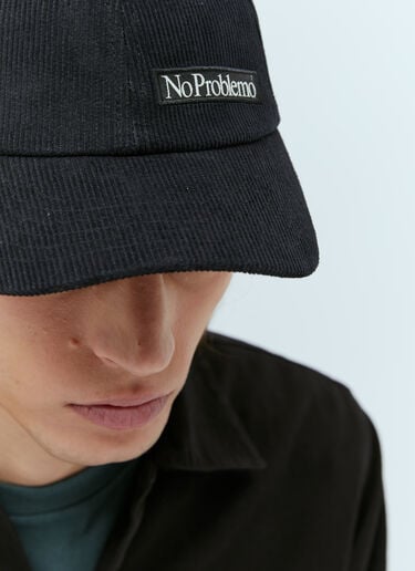 Mini Problemo Corduroy Baseball Cap Aries Mini Problemo Corduroy Baseball Cap Black ari0154017