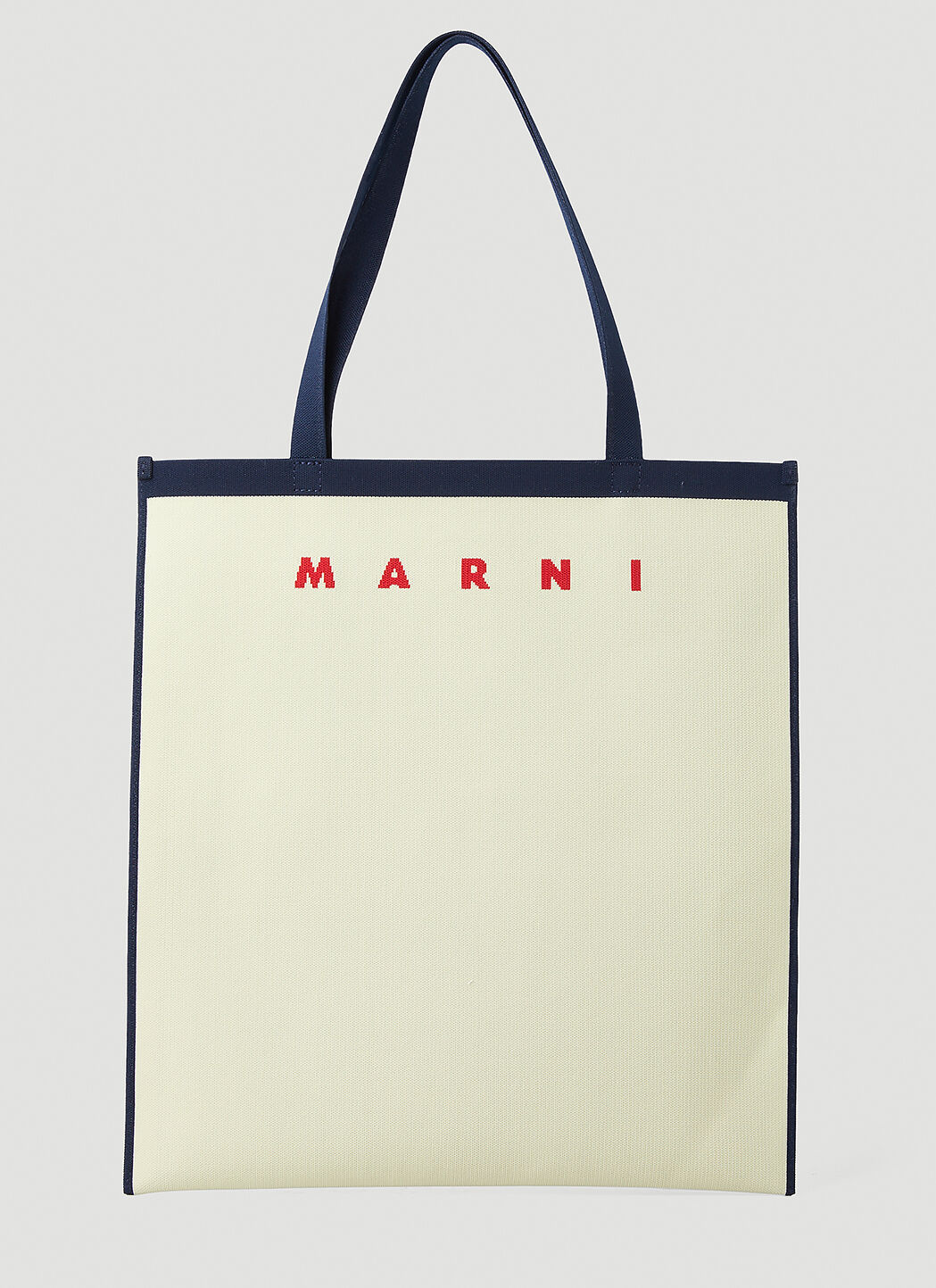 Marni Flat Shopping Tote Bag in Cream LN CC