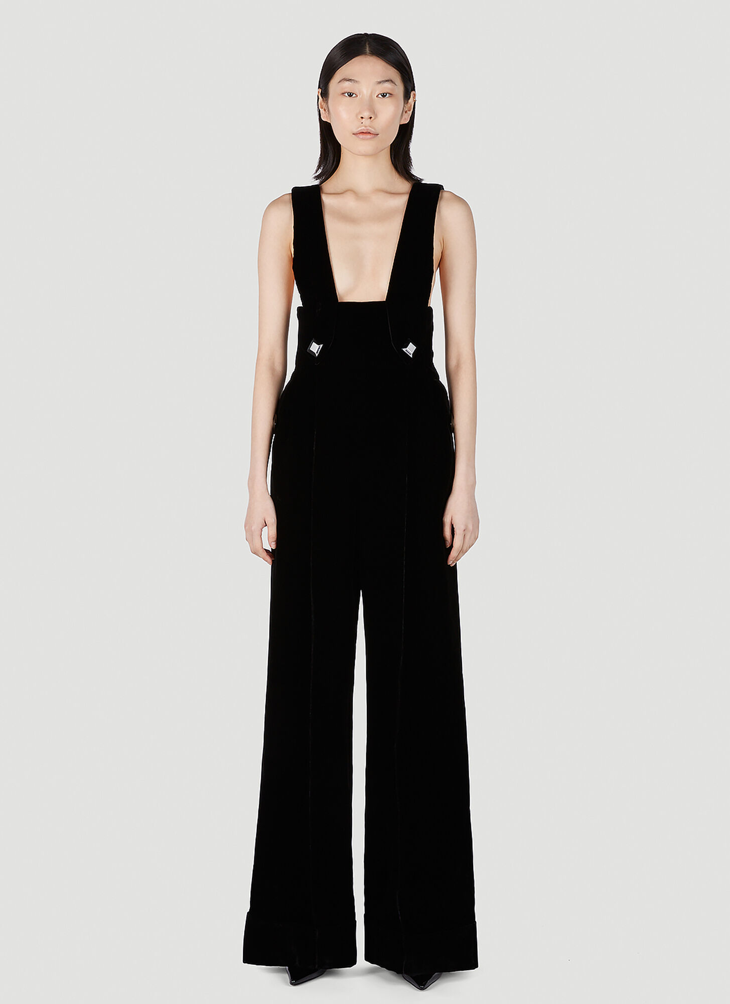 Gucci Silk Viscose Jumpsuit With Cuffs