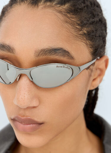 Acne Studios Metal Frame Charm Sunglasses Silver cns0358001
