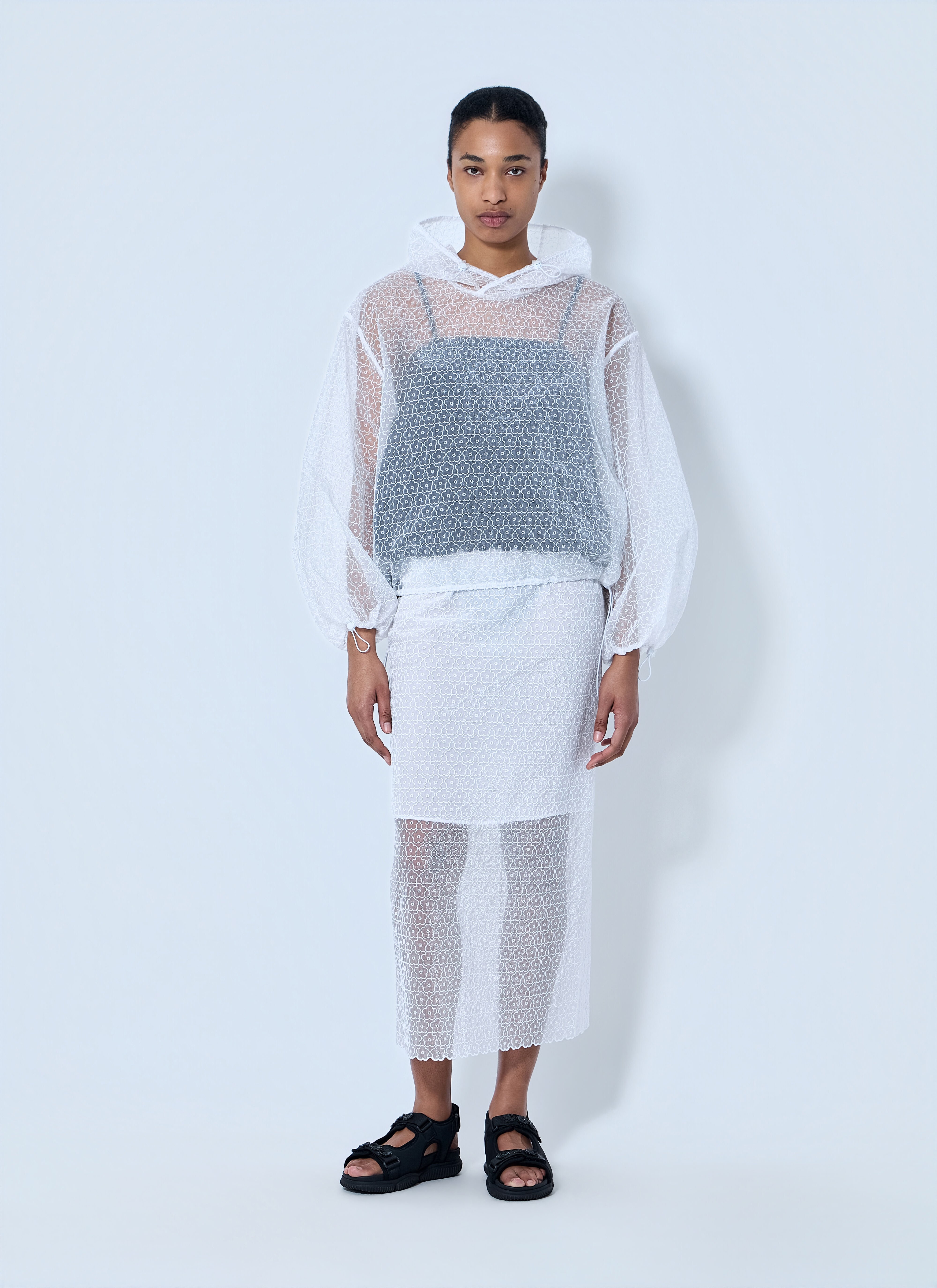 Cecilie Bahnsen Women's' CBshila Hoodie Windflower Top in White