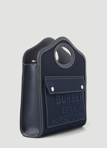 Burberry ポケット ミディアムトートバッグ ブルー bur0248094