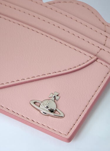 Vivienne Westwood Heart-Detail Leather Card Holder Pink vvw0263028