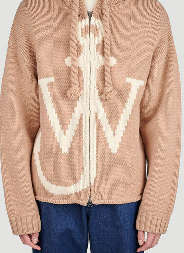 ジップフロント アンカーフーデッドセーター JW Anderson ジップフロント アンカーフーデッドセーター ベージュ jwa0154013