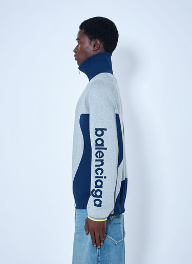 LN-CC® - Balenciaga: Zip-Up Track Jacket - Grey Balenciaga Zip-Up Track Jacket Grey bal0165016
