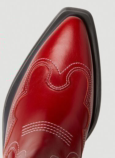 Embroidered Western Boots GANNI Embroidered Western Boots Red gan0252038
