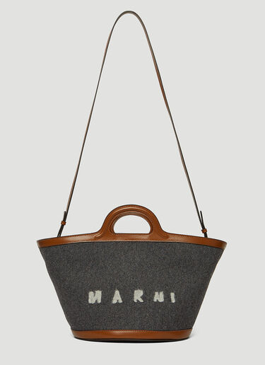 Marni Tropicalia Small Shoulder Bag Dark Grey mni0249037