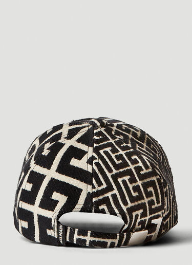 Mix Monogram Baseball Cap Balmain Mix Monogram Baseball Cap Black bln0153022