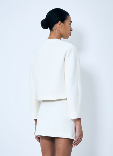 Gucci Wool-Blend Boucle Jacket White guc0259003