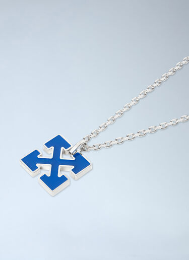 LN-CC® - Off-White: Enamel Arrow Necklace - Grey Off-White Enamel Arrow Necklace Grey ofw0164365