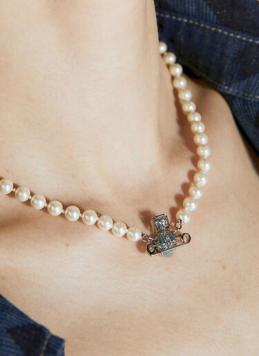 Vivienne Westwood Kitty Pearl Necklace White vvw0254042