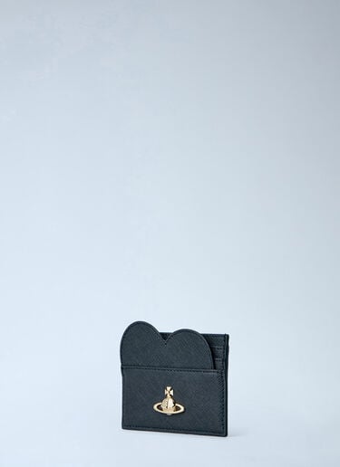 Heart Motif Leather Card Holder Vivienne Westwood Heart Motif Leather Card Holder Black vvw0263055