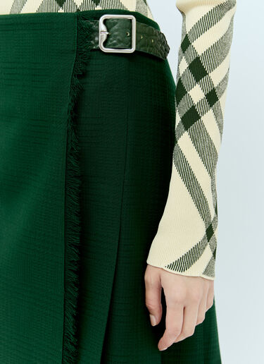 Burberry Wool Kilt Green bur0255035