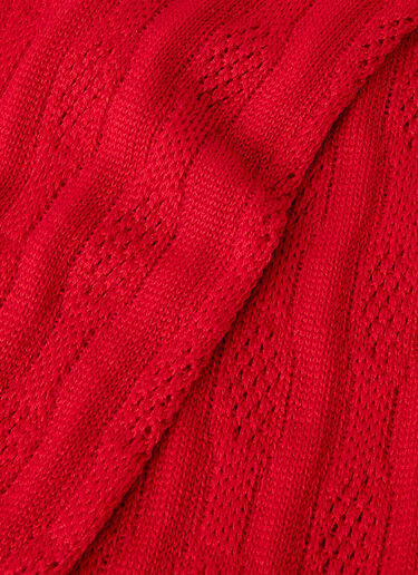 Dries Van Noten Cable Knit Pattern Socks Red dvn0264003