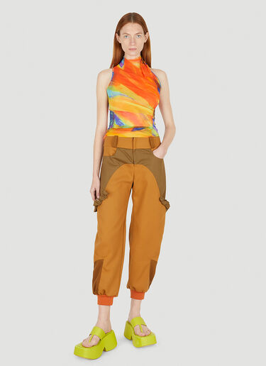 Paula Canovas del Vas Bombacho Colour Block Pants Brown pcd0248003