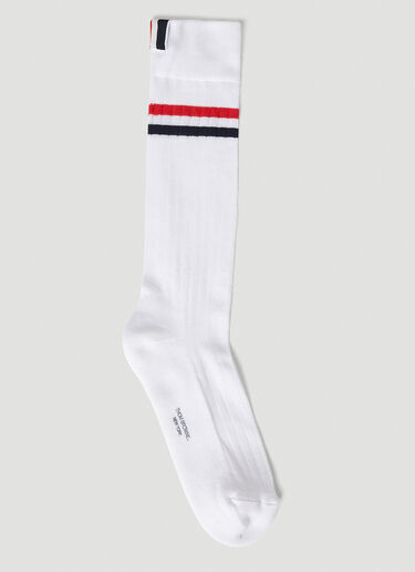 Thom Browne 条纹袜子 白色 thb0251002