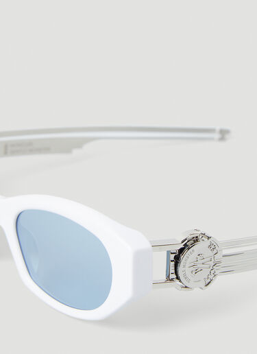 Moncler x Gentle Monster Swipe 2 Oval Sunglasses White mgm0350011