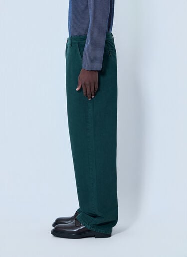 Miu Miu Relaxed-Fit Trousers Green miu0164033