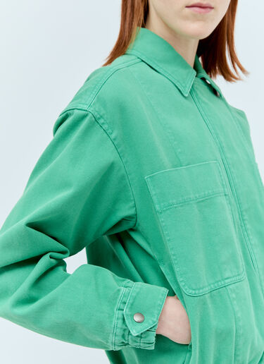Max Mara 드릴 크롭 재킷 그린 max0256053