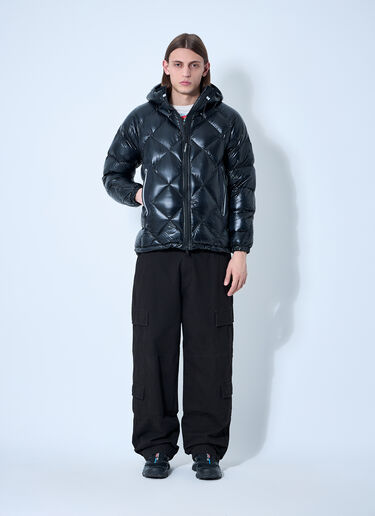 And Wander Hooded Quilted Down Jacket Black anw0149003