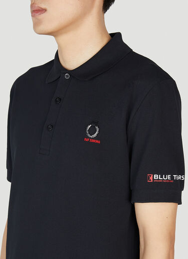 Raf Simons x Fred Perry Logo Motif Polo Top Black rsf0152006