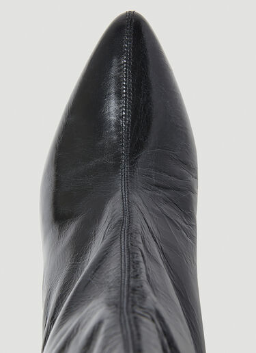 Isabel Marant Dylvee 褶皱皮革及踝靴 黑色 ibm0253015