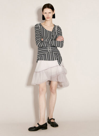 Kiko Kostadinov Diagonal Gathered Skirt Grey kko0256007