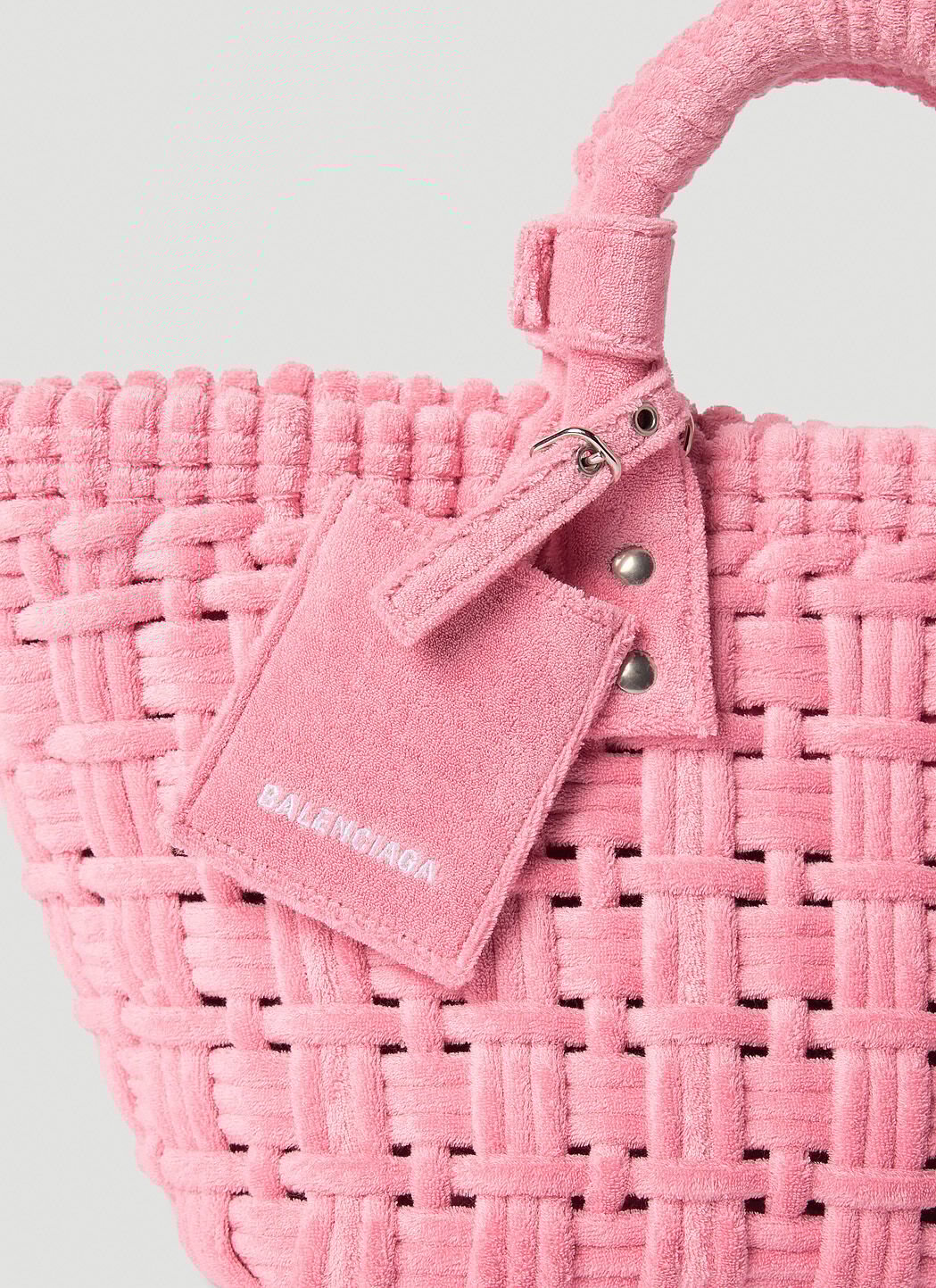 Balenciaga Women s Bistro XS Sponge Basket Tote Bag in Pink LN CC