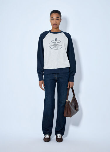 LN-CC® - Prada: Cotton Crew-Neck Sweatshirt - Navy Prada Cotton Crew-Neck Sweatshirt Navy pra0265901