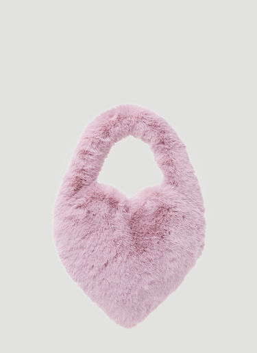 Blumarine Fluffy Logo Plaque Handbag Pink blm0252042